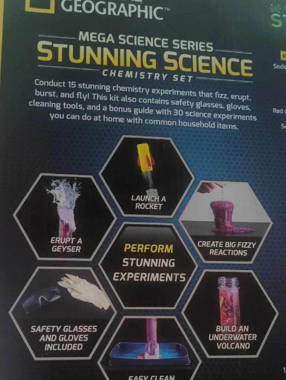 National Geographic Stunning Science Chemistry Set - Yellow, Blue, Purple